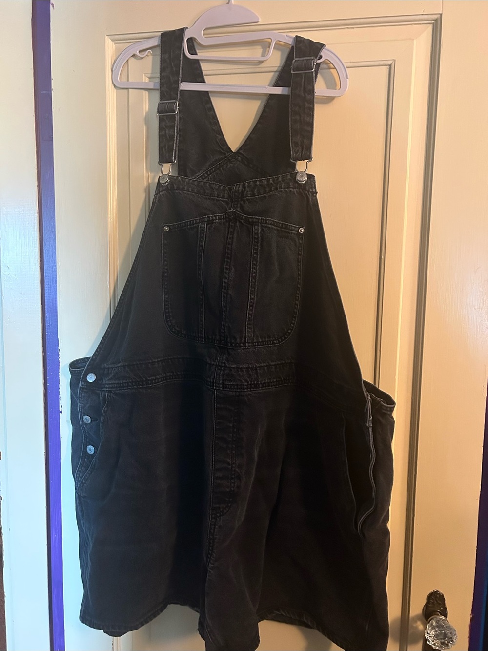 Old Navy Black Relaxed Women’s Denim Overalls